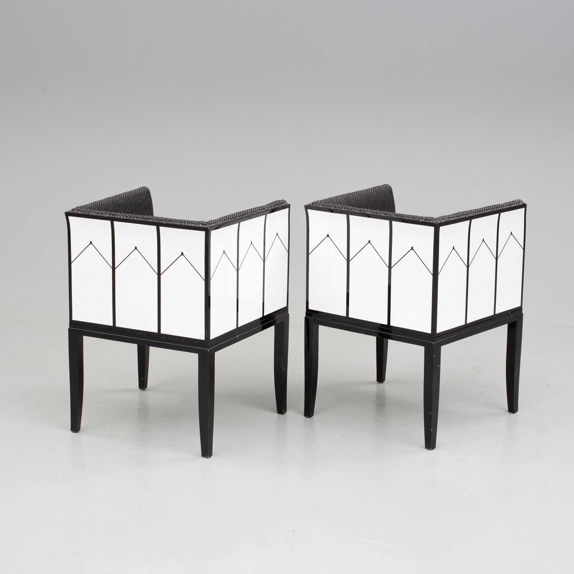 ELIEL SAARINEN, fåtöljer, ett par, "Arm Chair", Adelta Oy, Finland, 1983.