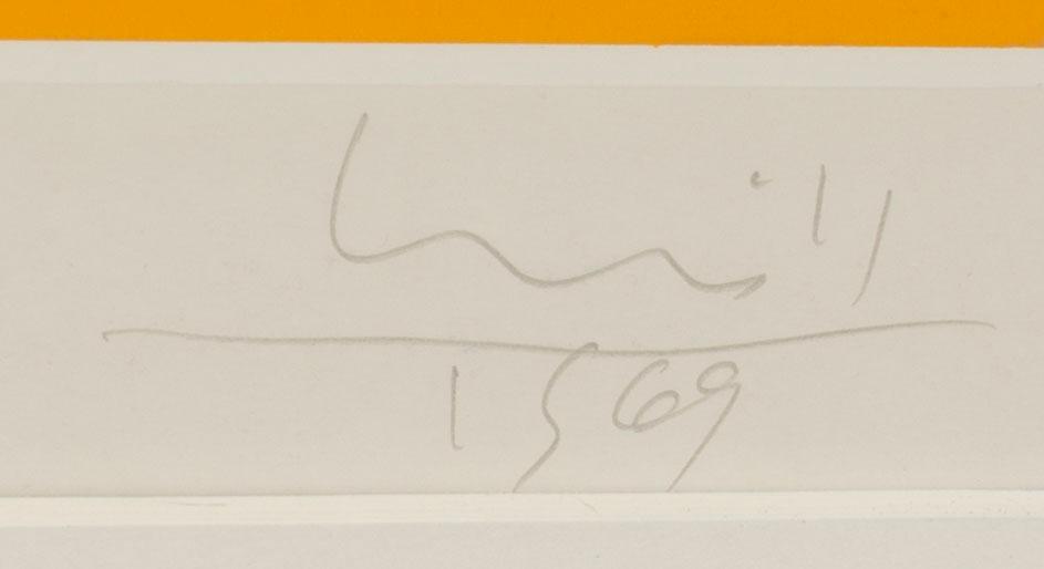 MAX BILL,  Serigraph in colors, numbered 45/250 and signed. Dated 1969.