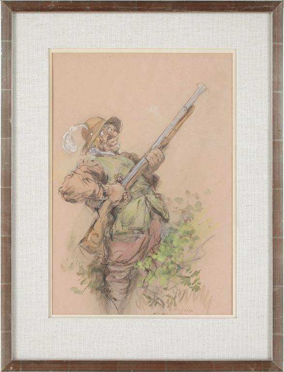 ROBERT HÖGFELDT, akvarell, signerad.