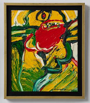 Bengt Lindström, "Figur mot gult".