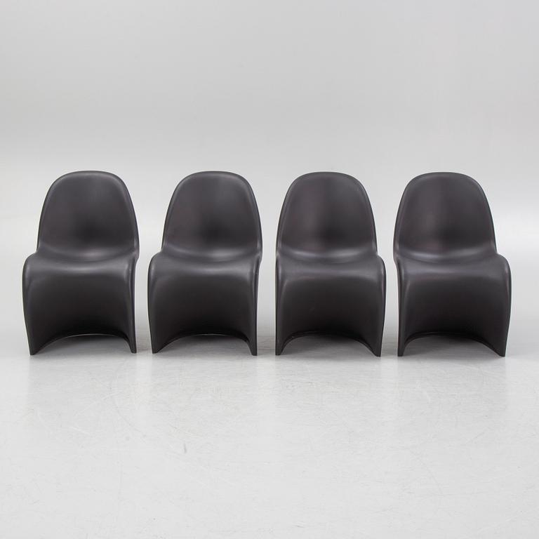 Verner Panton, four "Panton" chairs, Vitra.