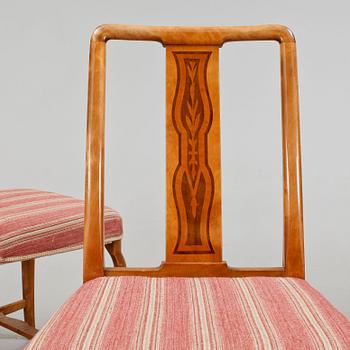 SALONGSMÖBLEMANG, 8 delar, Carl Malmsten,Nordiska Kompaniet, modell "Haga", 1900-talets första hälft.