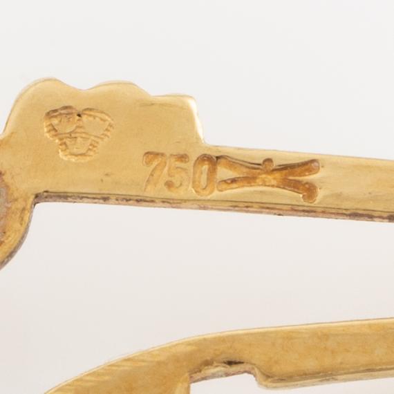 Collier med odlade pärlor, lås 18K guld med åttkantslipade diamanter.