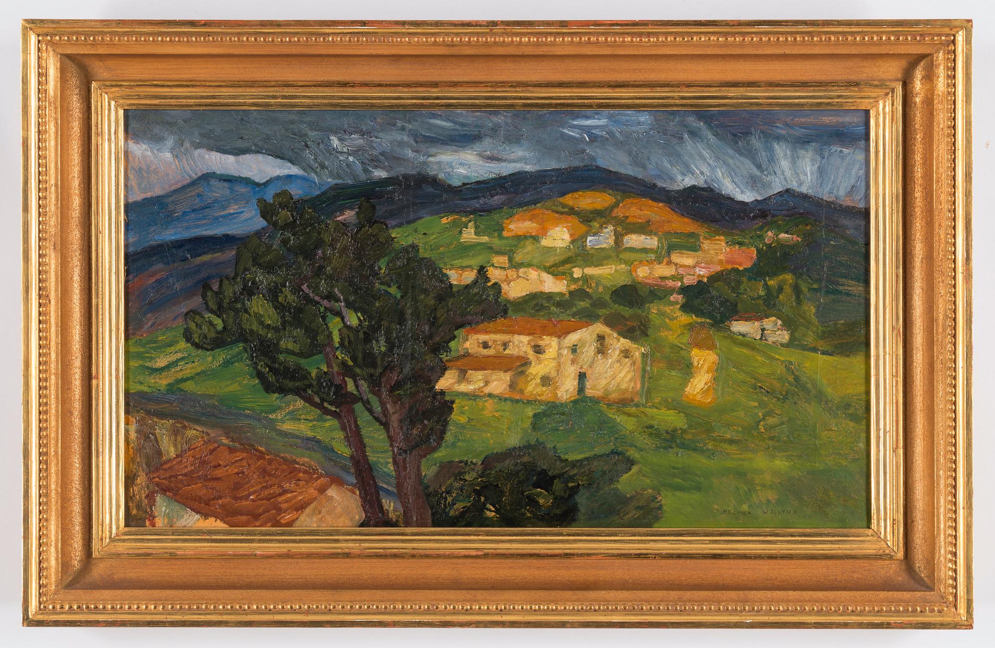 Helmer Osslund, "I stadens utkant, Siena" (On the outskirts of town, Siena, scene from Italy).