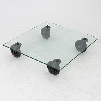 Gae Aulenti, coffee table, “Tavolo con Ruote”, Fontana Arte, Italy, late 20th/early 21st century.
