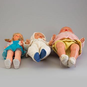 A set of three dolls, 20th century.
