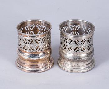 COASTERS, ett par, nysilver, 1900-talets första hälft.