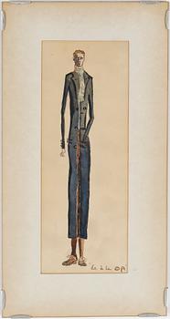 OSKAR ANDERSSON, akvarell signerad "Ea a la O.A.".