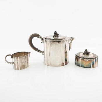 Kaffeservis 3 dlr silver, CG Hallberg Stockholm 1941.