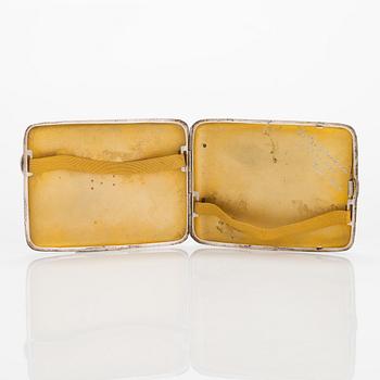 Cigarettetui, silver, Art déco,  Sheffield 1929.