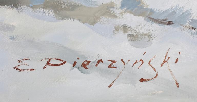 E PIERZYNSKI, olja på duk, sign.
