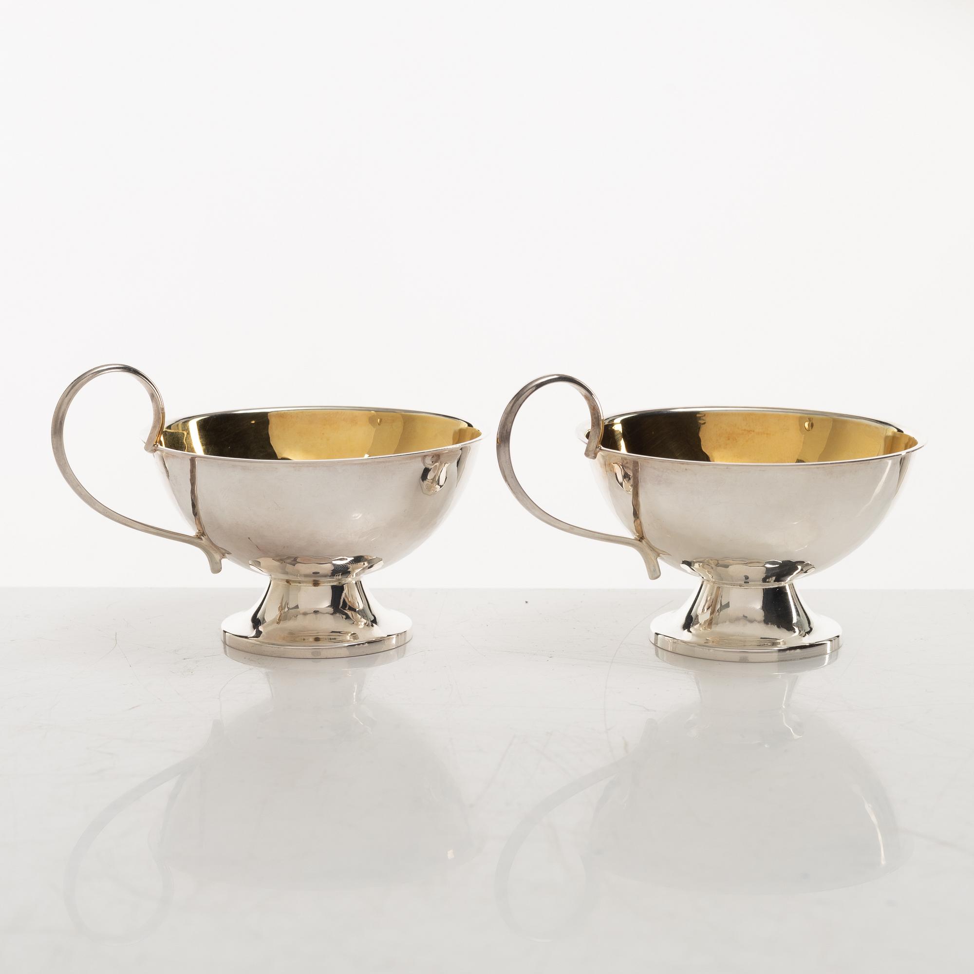 Punch mugs, 12 pcs, silver, Cesons, Gothenburg 1970s.