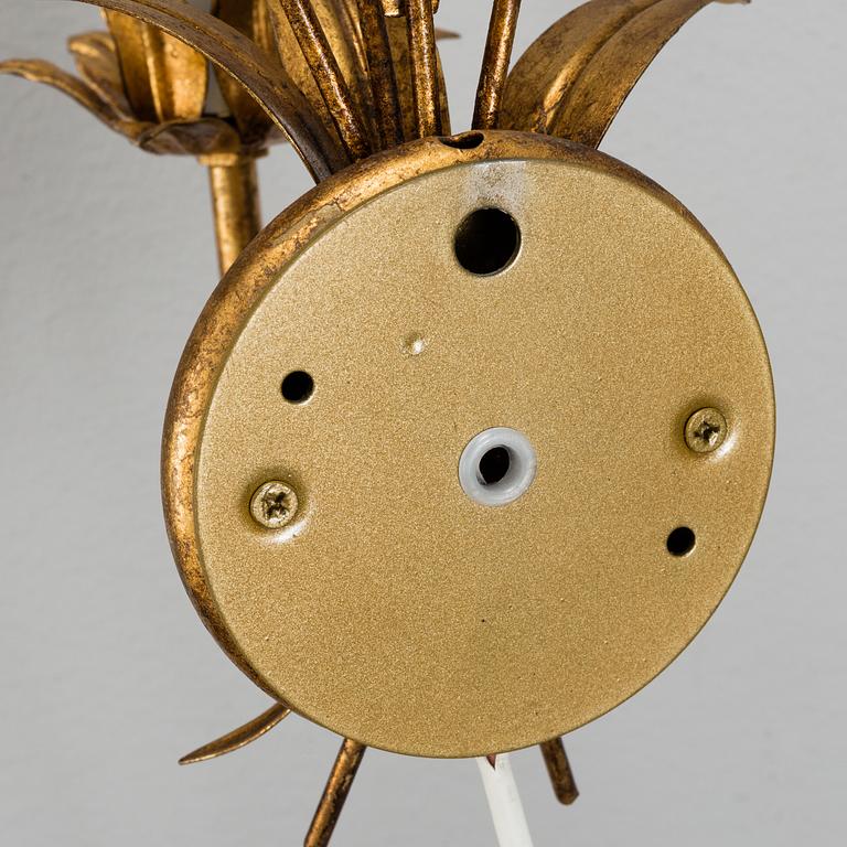 TAKKRONA SAMT ETT PAR LAMPETTER, Italien, 1900-talets andra hälft.