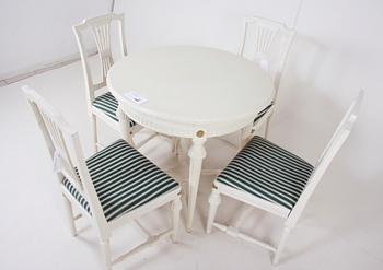 SALONGSGRUPP, 6 del, gustaviansk stil, 1900-tal.