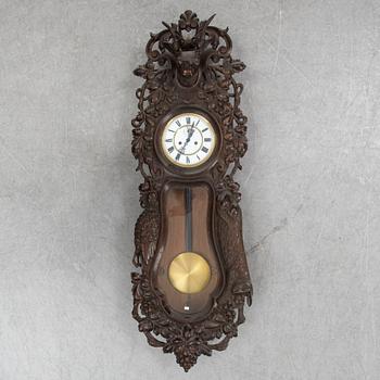 An Austrian or German wall pendulum clock, late 19th Century.