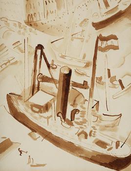 Isaac Grünewald, Motif from Skeppsbron.