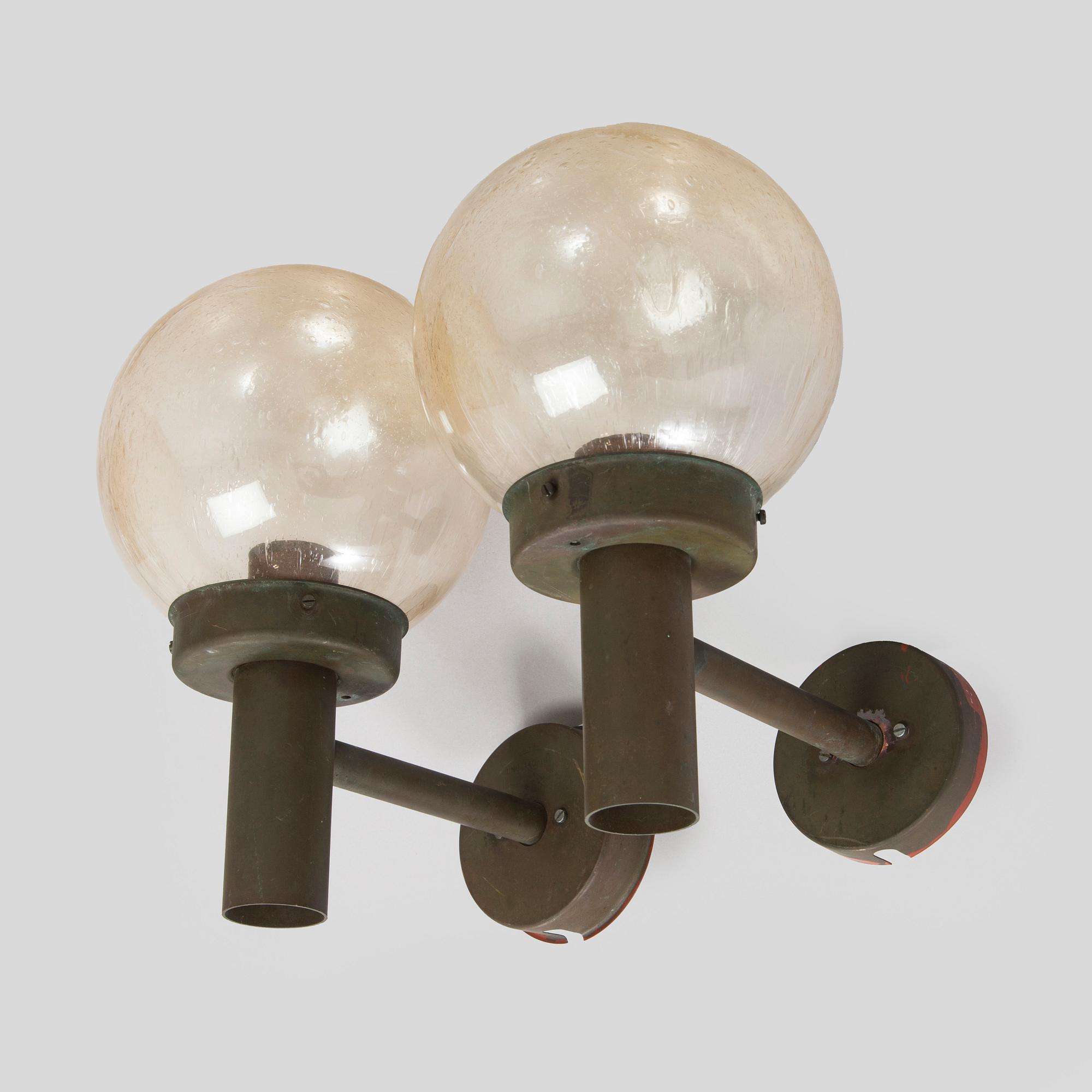 Lisa Johansson-Pape, A set of two of 1970s outdoor wall lights '140-015' for Stockmann Orno.