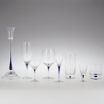 GLASSERVIS, 68 delar, "Intermezzo", Erika Lagerbielke, Orrefors.