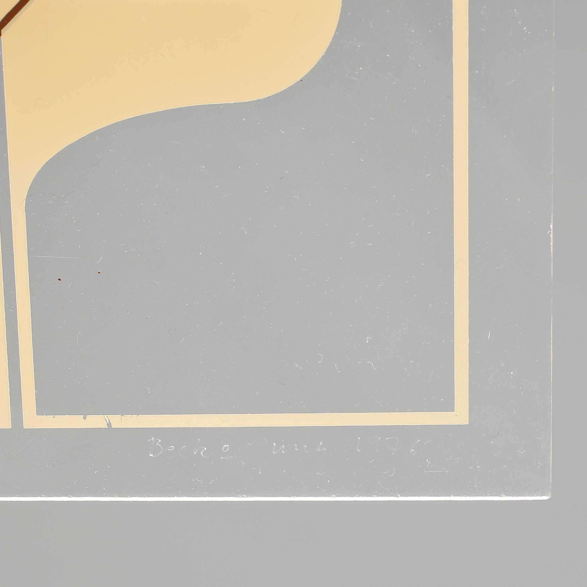 BECK & JUNG (HOLGER BÄCKSTRÖM & BO LJUNGBERG), mulitpel plexiglas, nr 16/250 sign o dat -76.