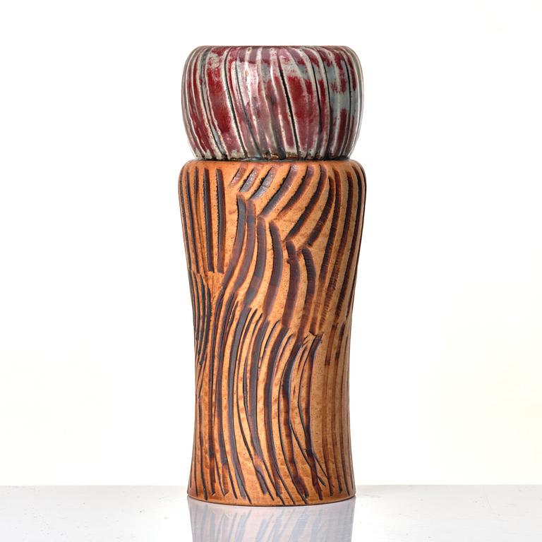 Lisa Larson, a unique stoneware vase, Gustavsberg studio, Sweden, 1950-60s.