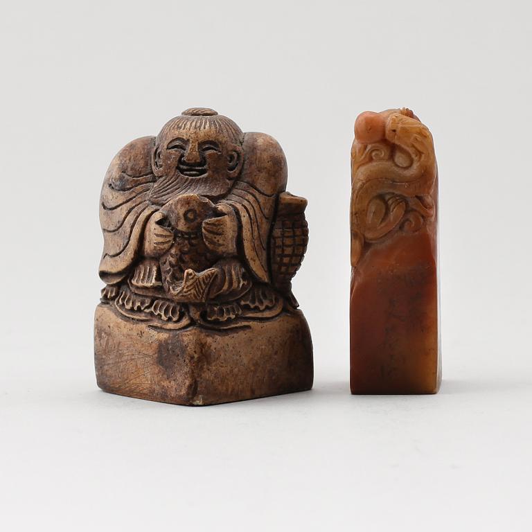 SIGILL, 2 st, Kina, sannolikt 1900-tal.