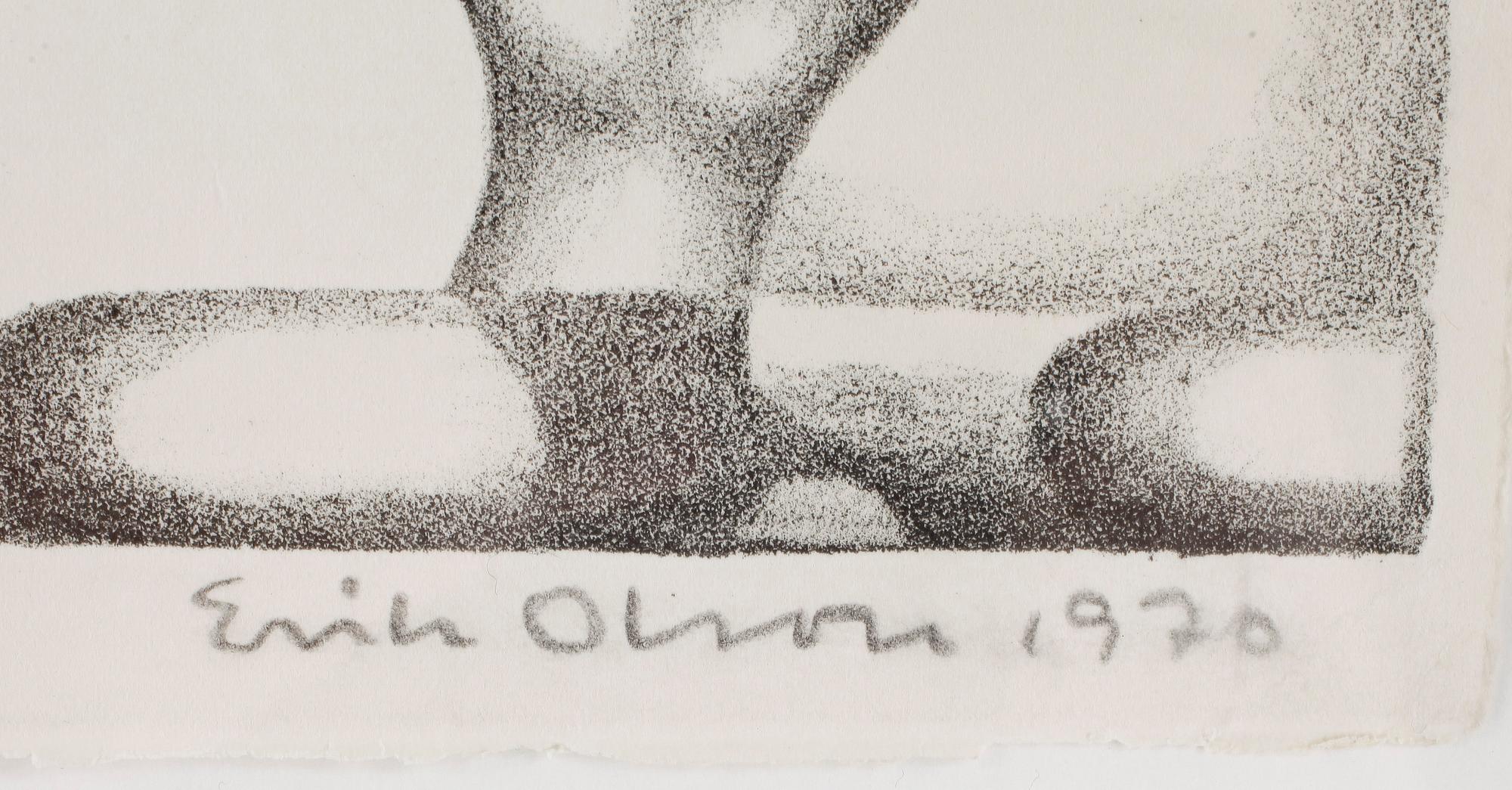 ERIK OLSON, litografi, signerad o numrerad 163/175, daterad 1970.