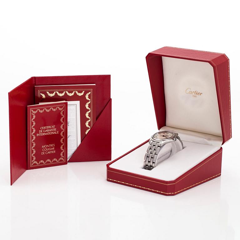 Cartier, Cougar, rannekello, 33 mm.