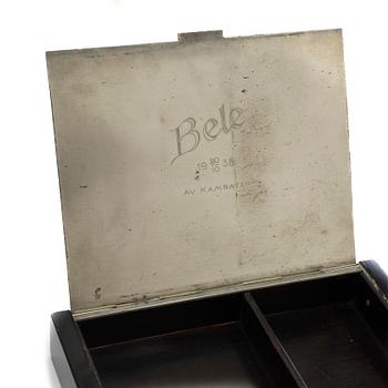 Oscar Antonsson, skrin, tenn, Art Deco, 1938, Athena Ystad.