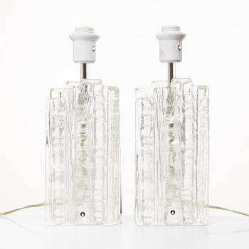 Table lamps, a pair, Pukeberg.