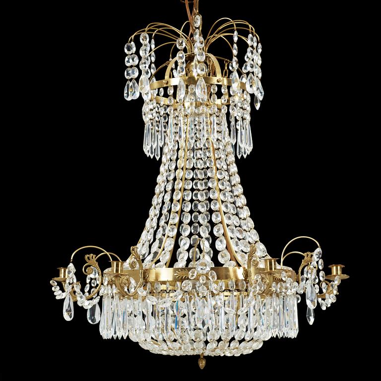 LJUSKRONA, empirestil, 1900-tal. Höjd ca 65cm.