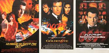 Filmaffischer, 3 st, James Bond.
