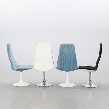 JOHANSON DESIGN, 6+2 chairs, "Viggen", second half of the 20th century.