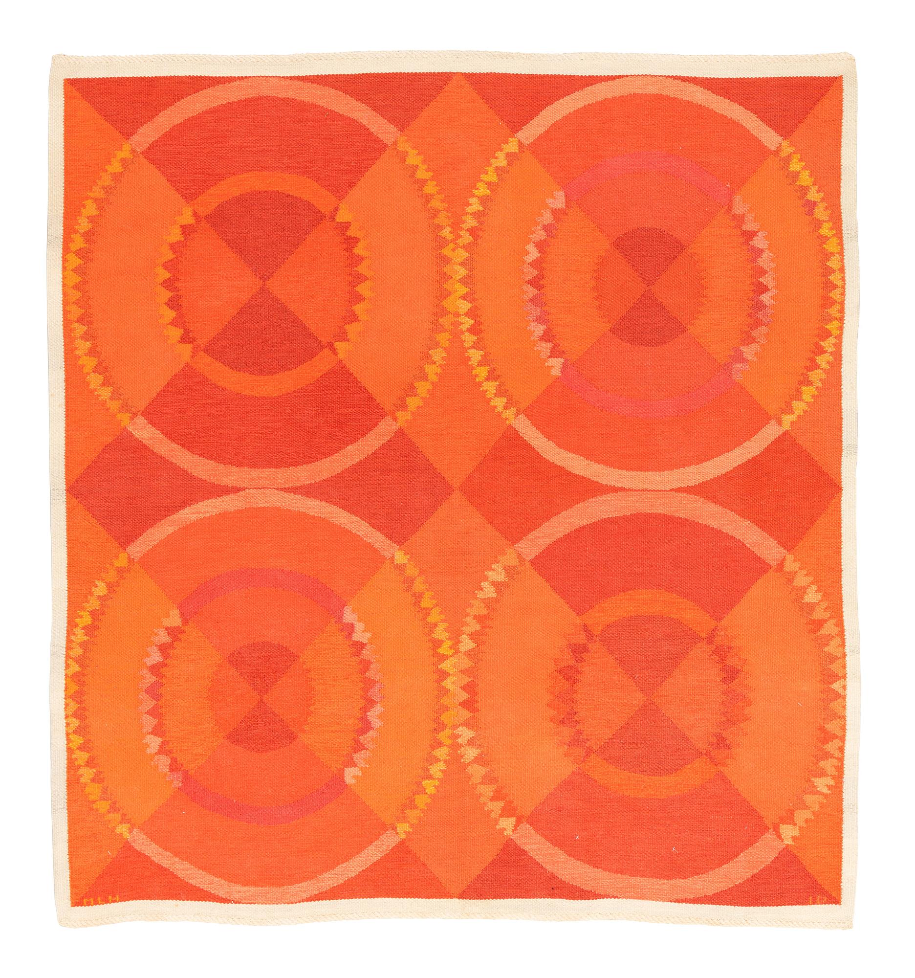 Ingrid Dessau, a carpet, flat weave, ca 211 x 204,5 cm, signed MLH ID.