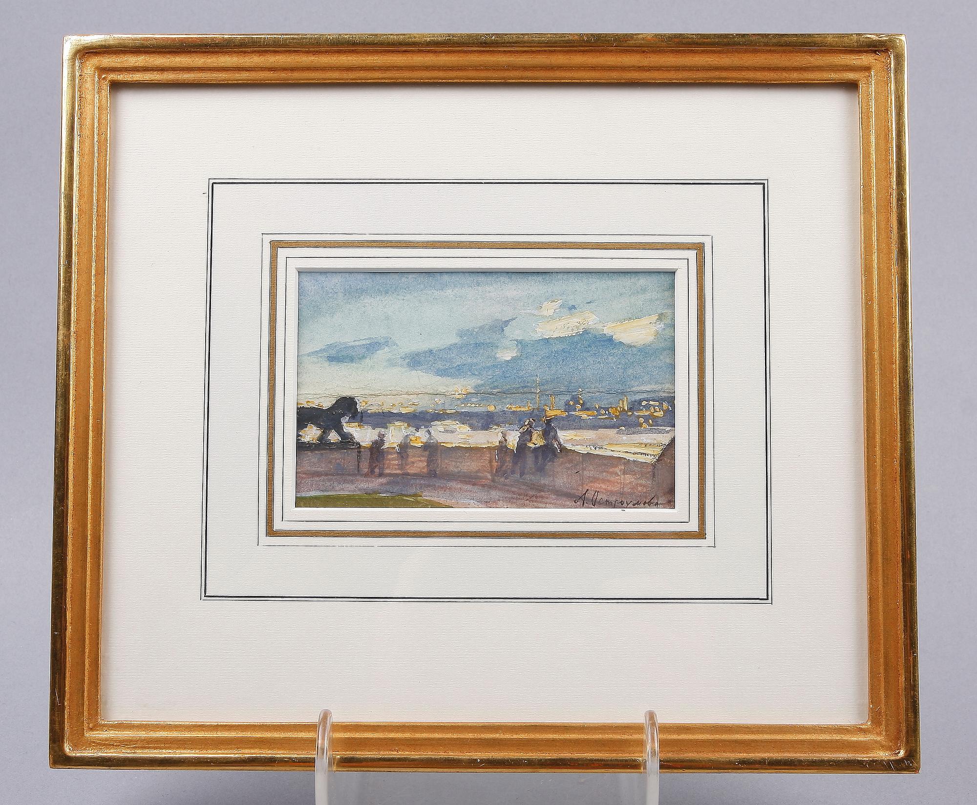 ANNA OSTROUMOVA-LEBEDEVA, akvarell/gouache, sign.
