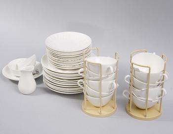 KAFFESERVIS, 26 delar, Benporslin, Gustavsberg, 50-tal.