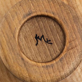 Magnus Ek, a set of five walnut and ash wood appetizer plates for Oaxen Krog.