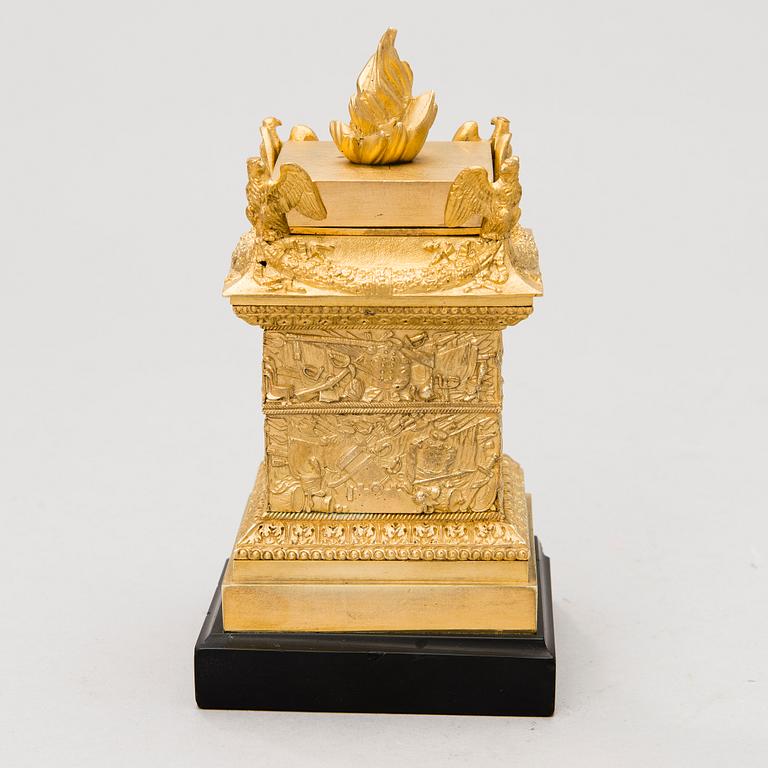 CANDLESTICK/CASSOLETTE, ormolu, France early 19th century.