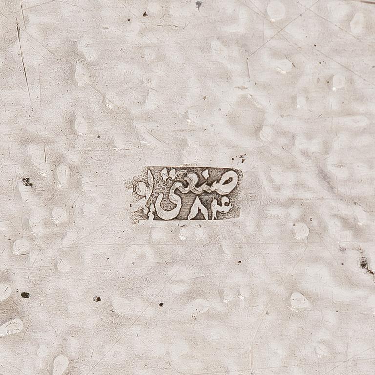 A 5-piece Persian tea service, first half of the 20th century.