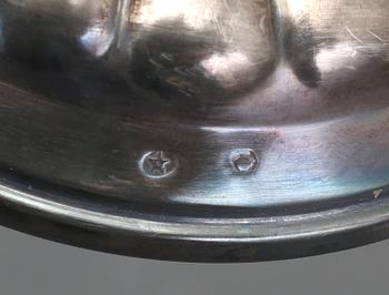 LJUSSTAKAR, 1 par. Silver. Spanien, 1900-tal. Fyllda. Vikt ca 505 gram.