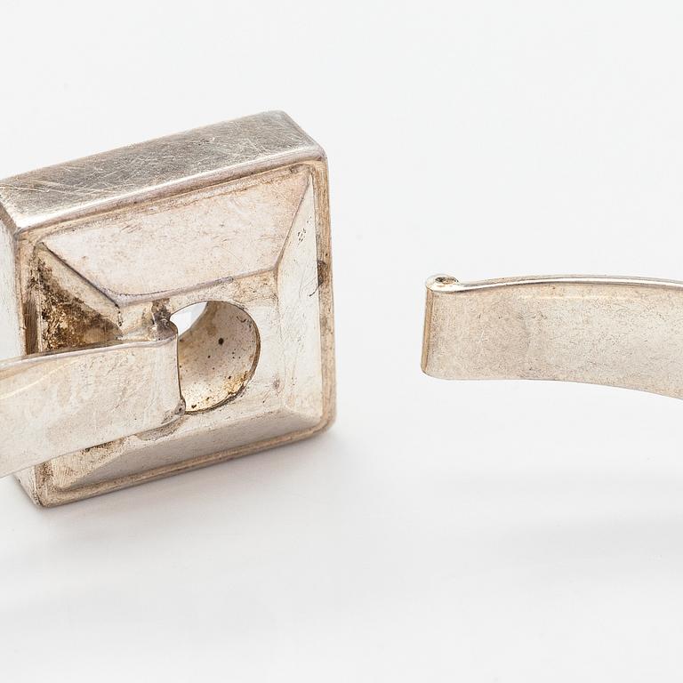 Smyckesset, 4 delar, silver, syntetisk stenar, Pege (Karl-Erik Palmberg), Alton, Sverige.