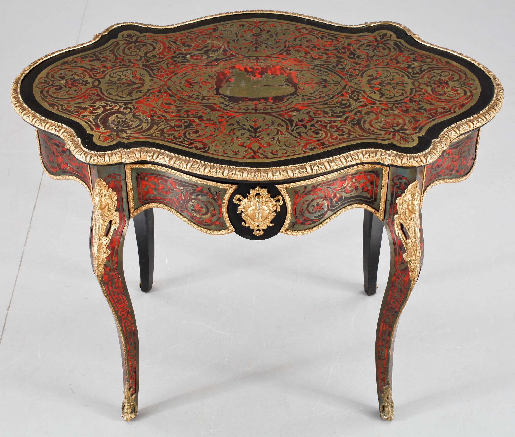 SALONGSBORD, barockstil, boullestil, 1800-talets slut.