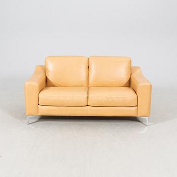 An Italian 21st century leather sofa.
