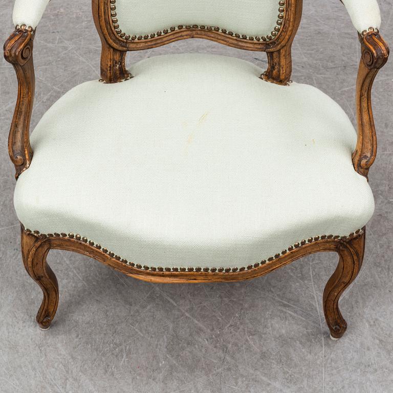 A French 18th century Louis XV armchair.