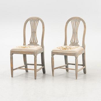 Chairs, a pair, late Gustavian, circa 1800.