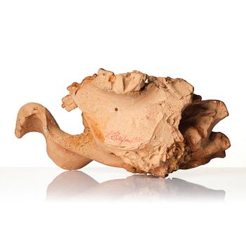 Hertha Hillfon, skulptur, keramik, ansikte, egen ateljé, Stockholm 1986.