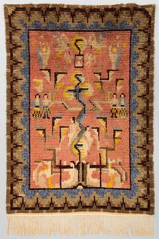 Ester Ax, a Finnish long pile rug, model for Neovius. Circa 177x125 cm.