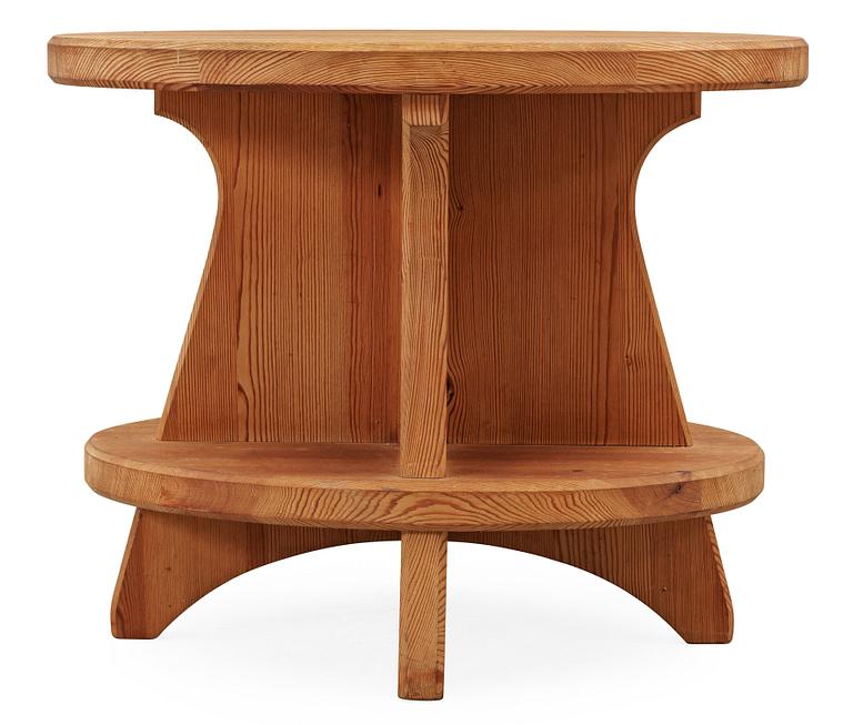 A stained pine table attributed to Axel Einar Hjorth by Nordiska Kompaniet, 1930's.