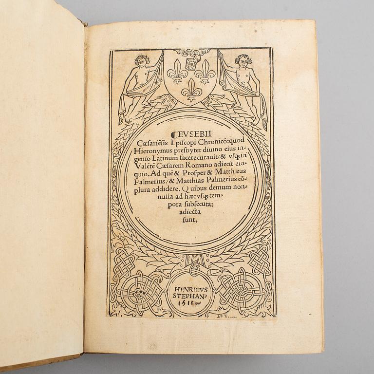 BOOK, Gutenberg’s invention of printing recorded in 1518.