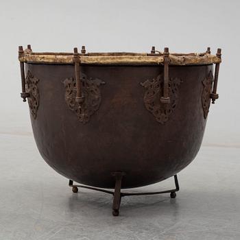 A 18th century kettle drum.