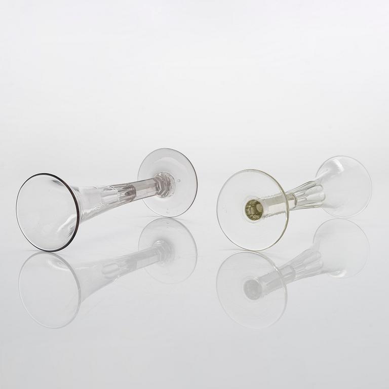 A set of ten champagne glasses, first half of the 19th century.